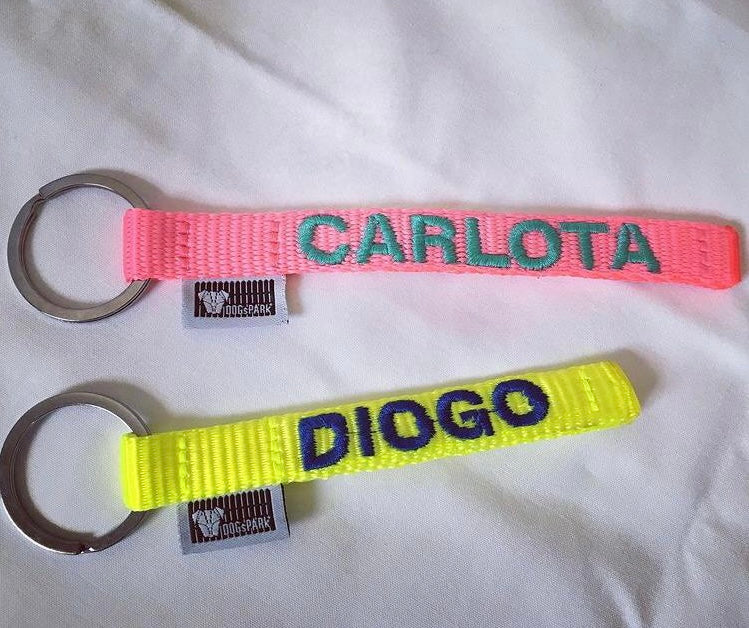 DOGsPARK Custom embroidered keychain. Handmade in Portugal